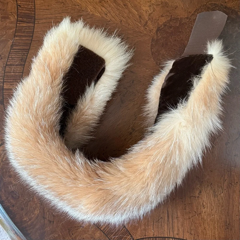 Elegant Crystal Fox Fur Headband - Picture 2 of 2